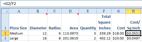 Excel Find The Area Of A Circle Excel Articles